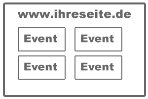 Anzeigemodul der Events auf Ihrer Website mit Bestellbutton für Onlinetickets